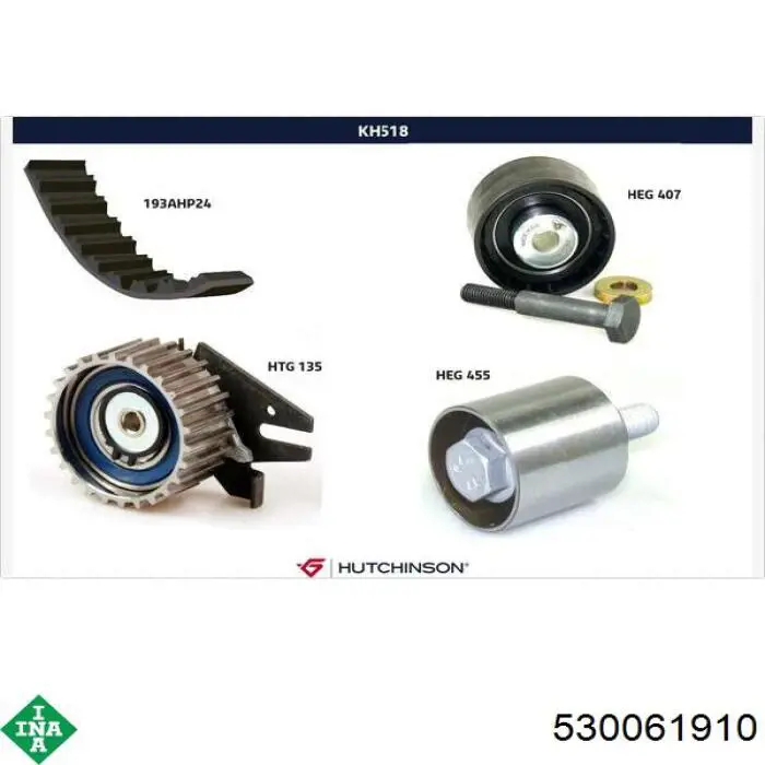 Комплект ГРМ INA 530061910 ціна, від 105.78 USD