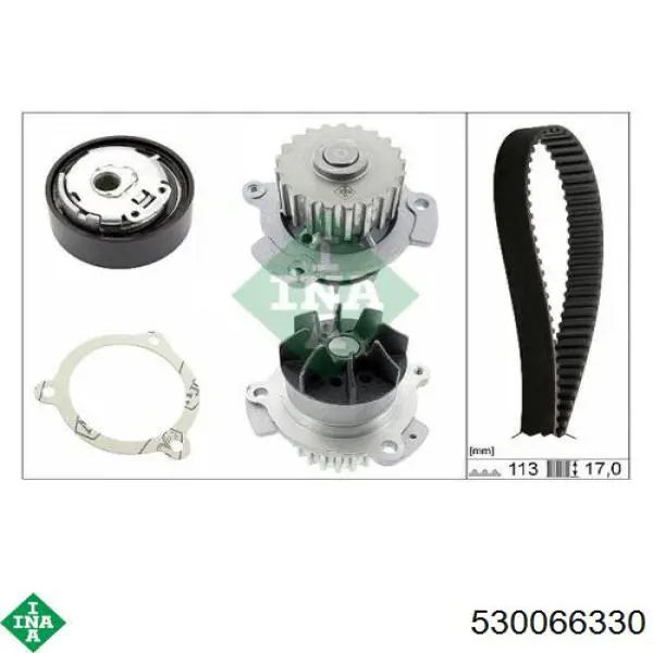 Комплект ГРМ INA 530066330 ціна, від 98.30 USD