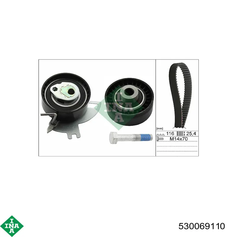 Комплект ГРМ 530069110 INA