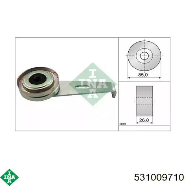 Натяжний ролик INA 531009710 ціна, від 35.85 USD