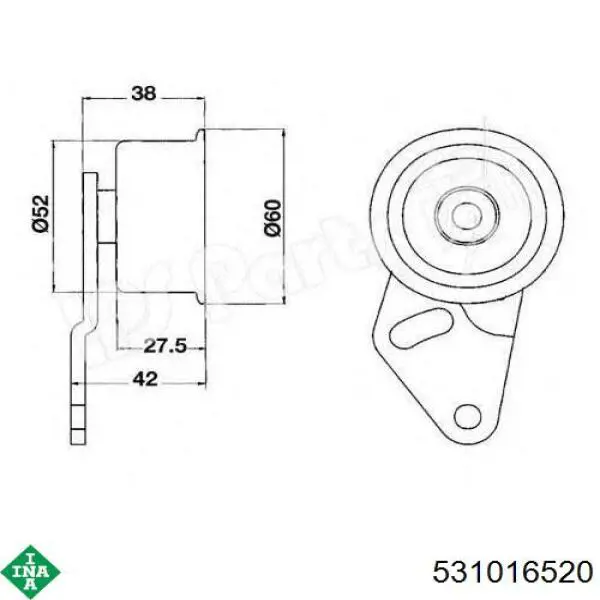 13070AA000 Subaru Ролик натягувач