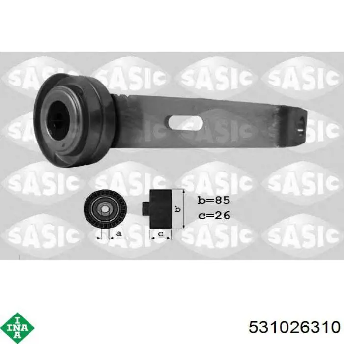 Натяжний ролик INA 531026310 ціна, від 42.28 USD