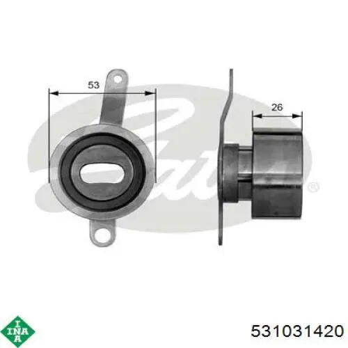 Ролик натяжителя ременя газорозподілу INA 531031420 ціна, від 12.99 USD