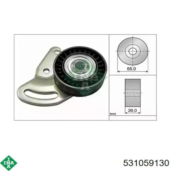 Натяжний ролик INA 531059130 ціна, від 36.59 USD