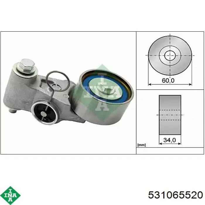 Натягувач приводного ременя 531065520 INA