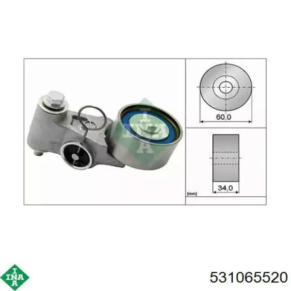 Натягувач приводного ременя INA 531065520 ціна, від 74.27 USD