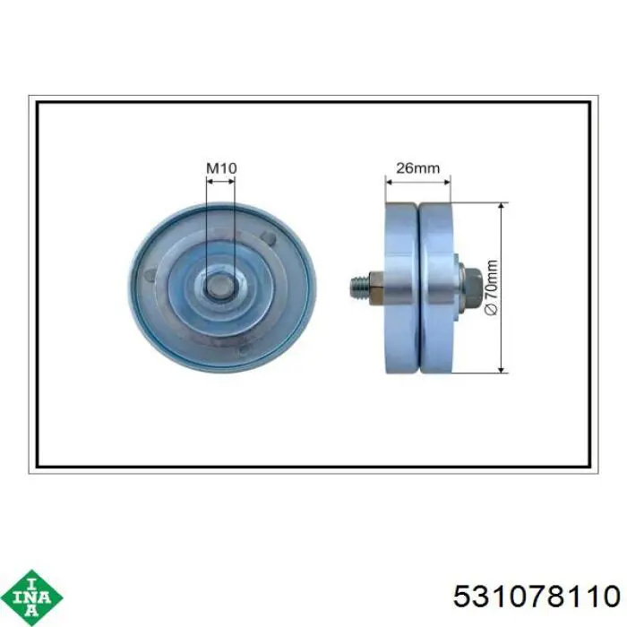 Натяжний ролик INA 531078110 ціна, від 13.91 USD