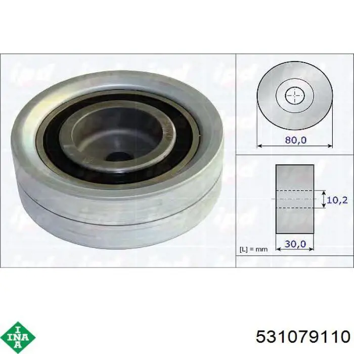 Натяжний ролик INA 531079110 ціна, від 18.70 USD