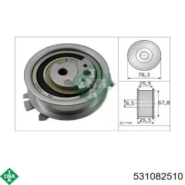 Ролик ГРМ INA 531082510
