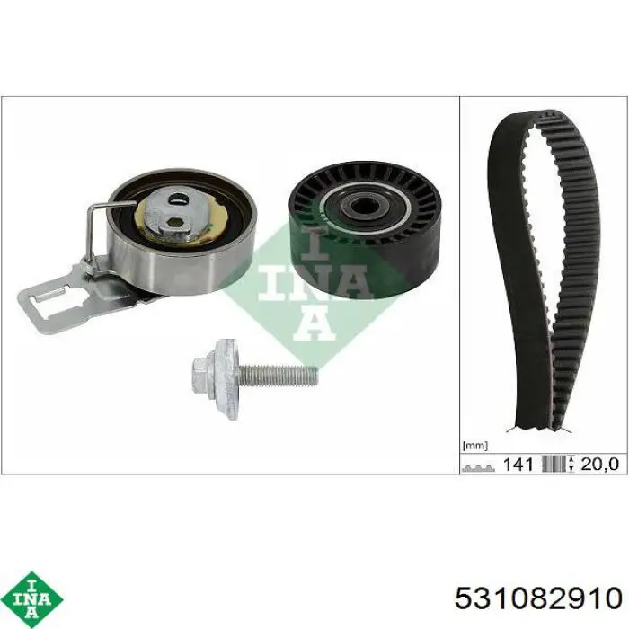 Натягувач ременя ГРМ INA 531082910 ціна, від 35.36 USD
