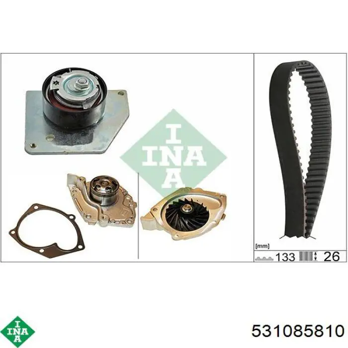 Ролик натяжителя ременя газорозподілу INA 531085810 ціна, від 28.90 USD