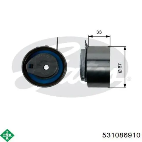 Натягувач ременя ГРМ INA 531086910 ціна, від 59.00 USD