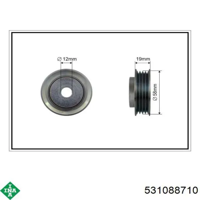 Натяжний ролик INA 531088710 ціна, від 26.14 USD