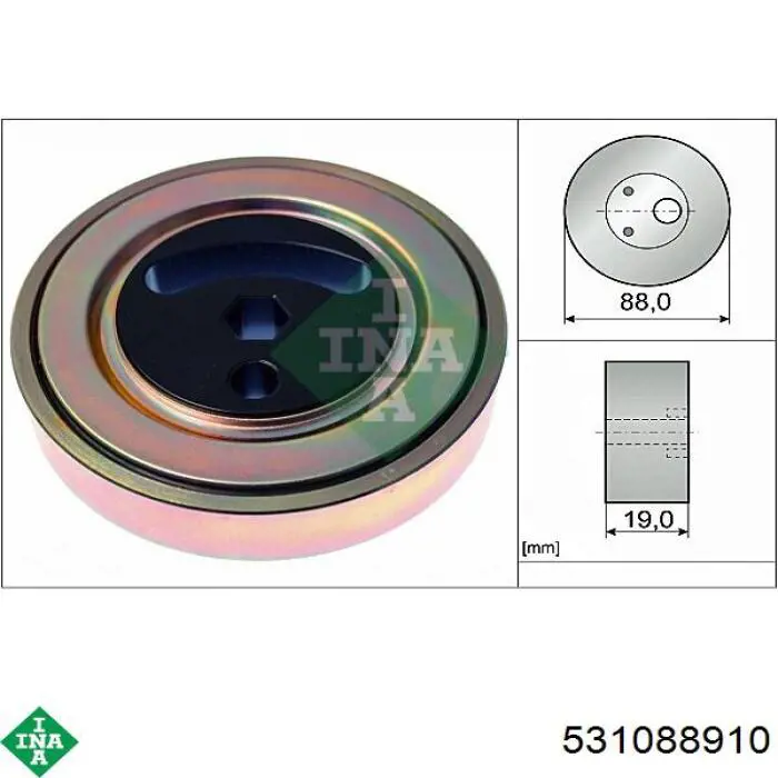 Натягувач приводного ременя 531088910 INA