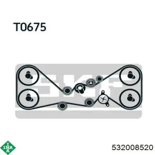 Ролик паразитний ГРМ 532008520 INA