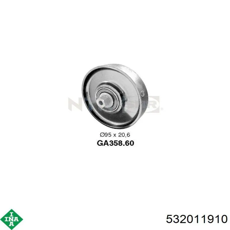 Натяжний ролик INA 532011910 ціна, від 29.16 USD