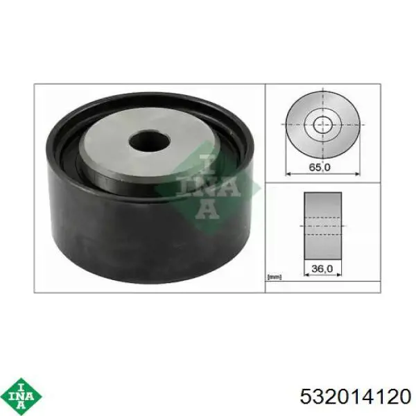 Ролик ременя ГРМ, паразитний INA 532014120 ціна, від 23.59 USD