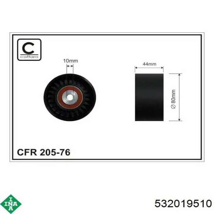 Натяжний ролик INA 532019510 ціна, від 14.68 USD