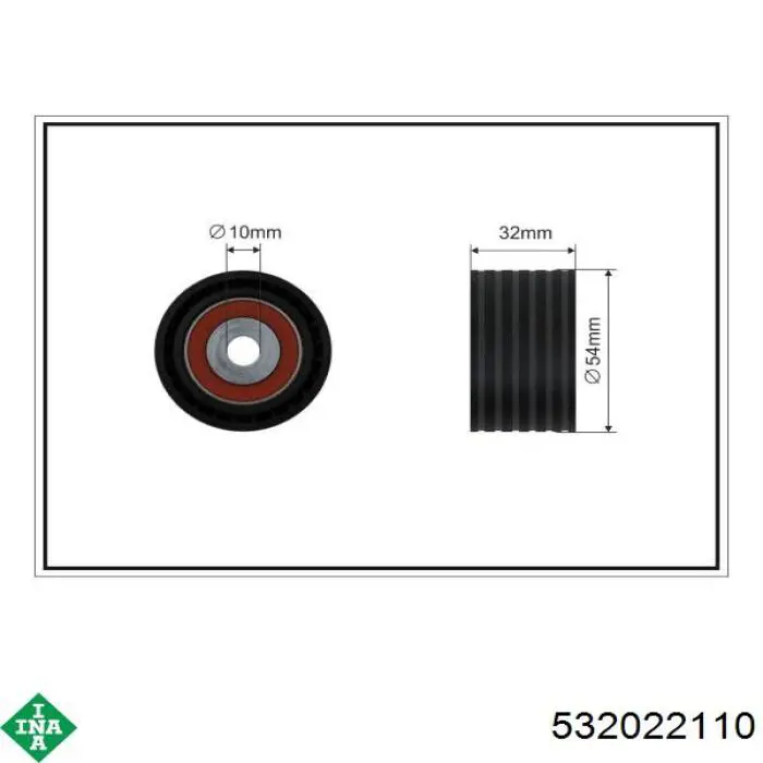 Ролик ременя ГРМ, паразитний INA 532022110 ціна, від 11.48 USD