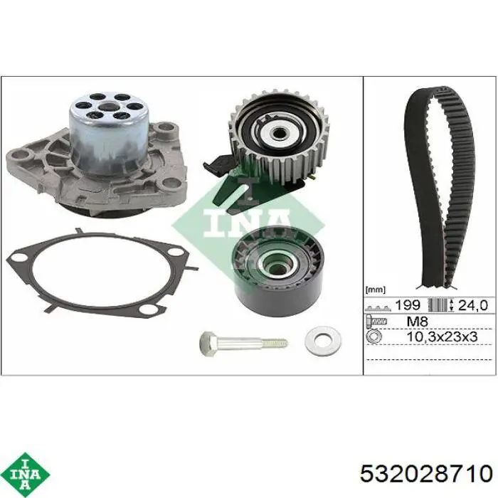 Ролик паразитний ГРМ 532028710 INA