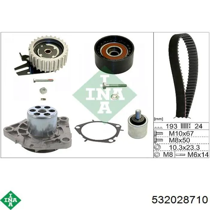 Ролик ременя ГРМ, паразитний INA 532028710 ціна, від 12.33 USD