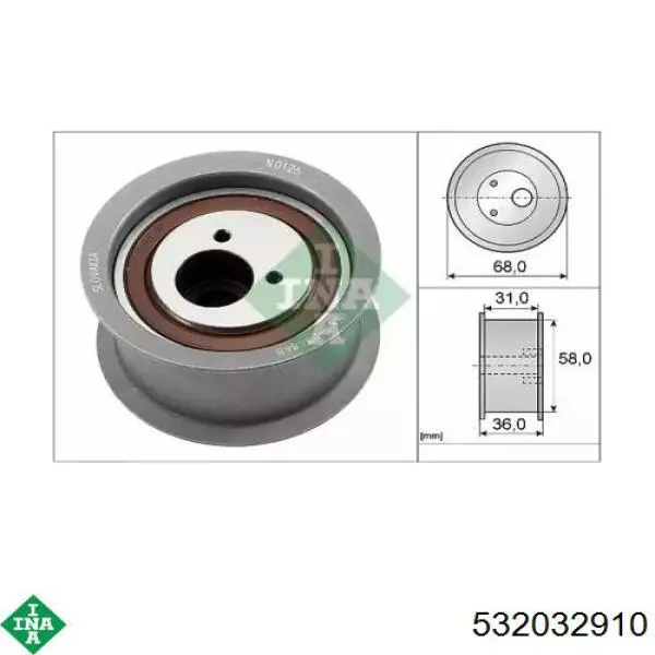 Купити 532032910 INA Ролик паразитний ГРМ