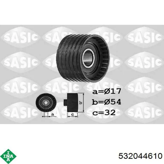 Ролик ременя ГРМ, паразитний INA 532044610 ціна, від 10.58 USD