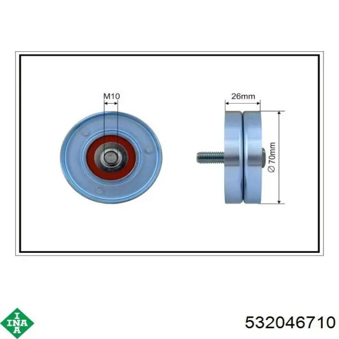 Натяжний ролик INA 532046710 ціна, від 31.59 USD