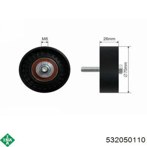 Ролик приводного ременя, паразитний INA 532050110 ціна, від 11.92 USD