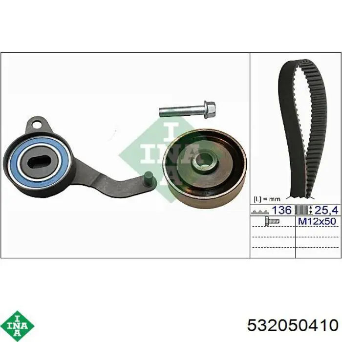 Ролик ременя ГРМ, паразитний INA 532050410 ціна, від 22.95 USD