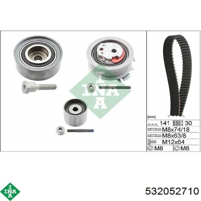 Ролик ременя ГРМ, паразитний INA 532052710 ціна, від 30.89 USD
