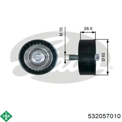 Ролик приводного ременя, паразитний INA 532057010 ціна, від 10.76 USD