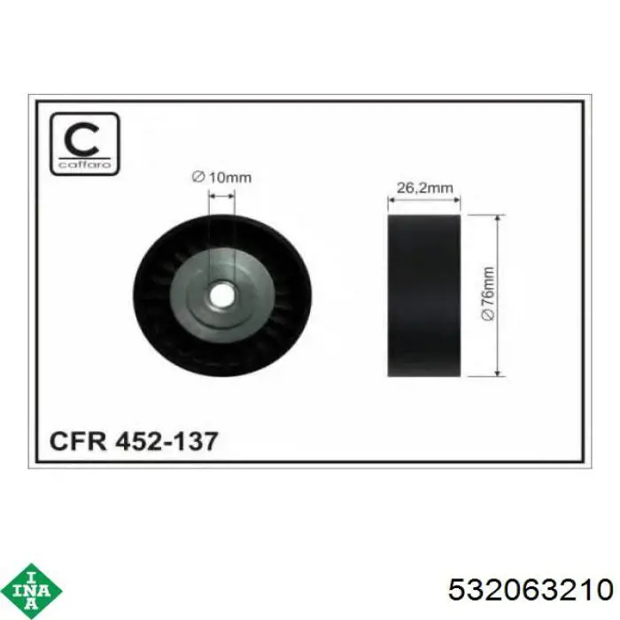 Ролик приводного ременя, паразитний INA 532063210 ціна, від 15.94 USD