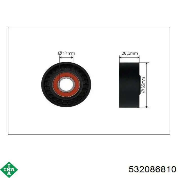 Ролик приводного ременя, паразитний INA 532086810 ціна, від 14.29 USD