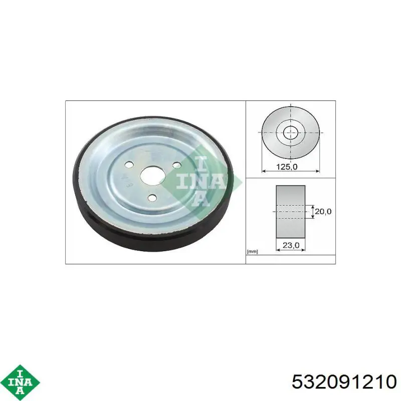Шків водяної помпи INA 532091210 ціна, від 41.03 USD