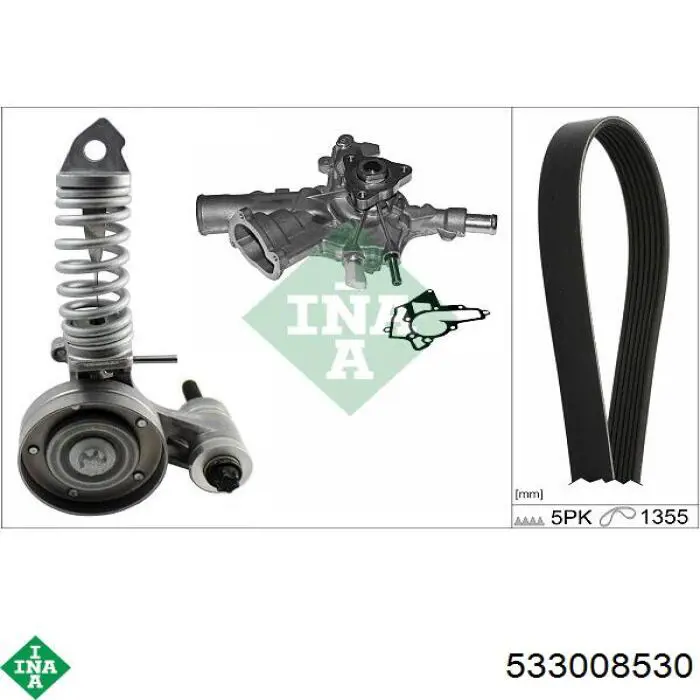 Натягувач приводного ременя INA 533008530 ціна, від 56.65 USD