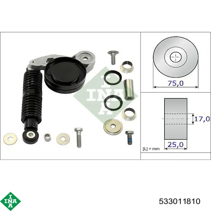 Купити 533011810 INA Натягувач приводного ременя