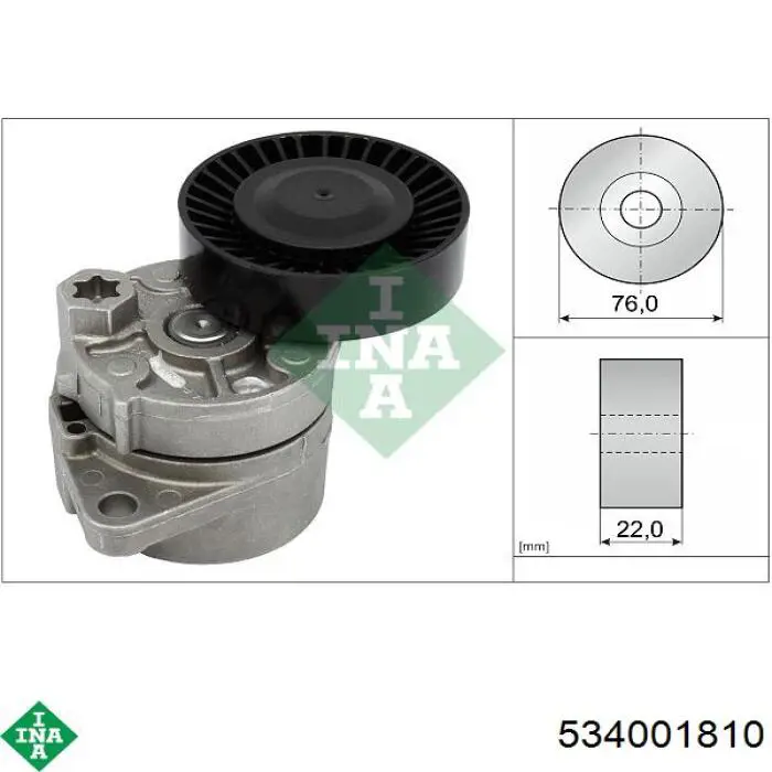 Натягувач приводного ременя 534001810 INA