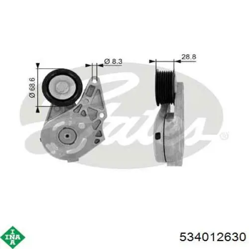 Натягувач приводного ременя INA 534012630 ціна, від 11.98 USD