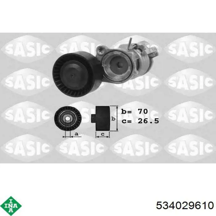 Натягувач приводного ременя INA 534029610 ціна, від 43.14 USD