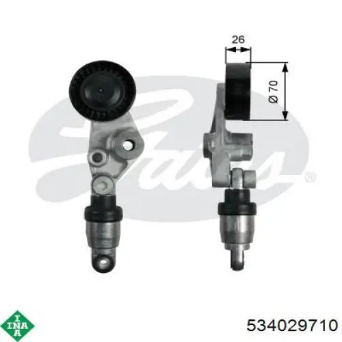Натягувач приводного ременя INA 534029710 ціна, від 63.74 USD