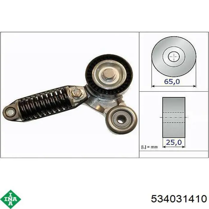 Натягувач приводного ременя 534031410 INA