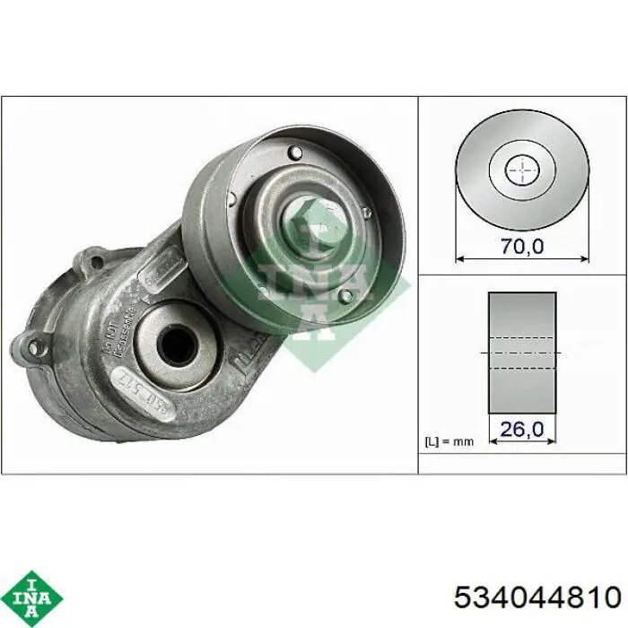 Натягувач приводного ременя 534044810 INA