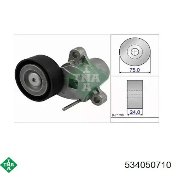 Натягувач приводного ременя INA 534050710 ціна, від 40.32 USD