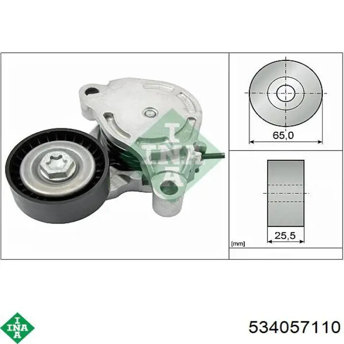 Натягувач приводного ременя 534057110 INA
