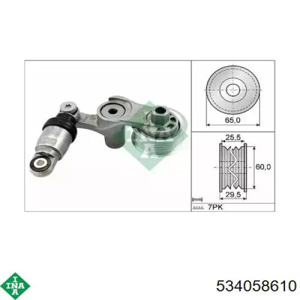 Натягувач приводного ременя Honda 31170RZ0G01 ціна, від 33.86 USD