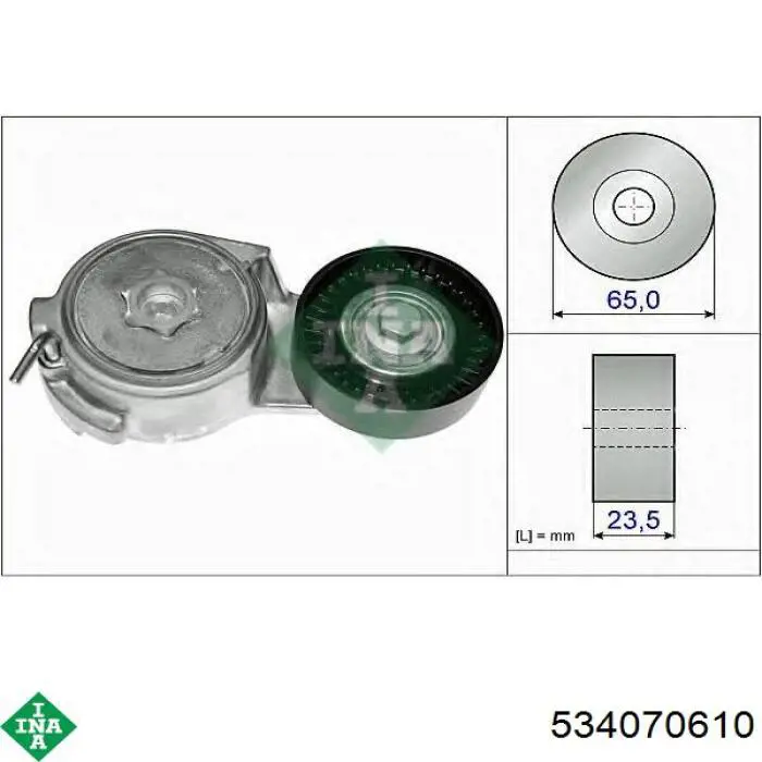 Натягувач приводного ременя 534070610 INA