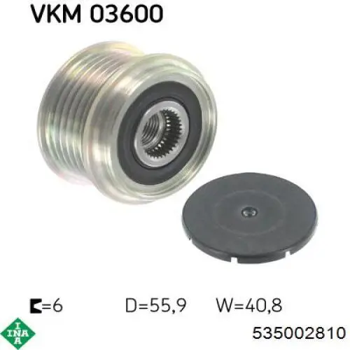 Інерційний шків INA 535002810 ціна, від 22.31 USD