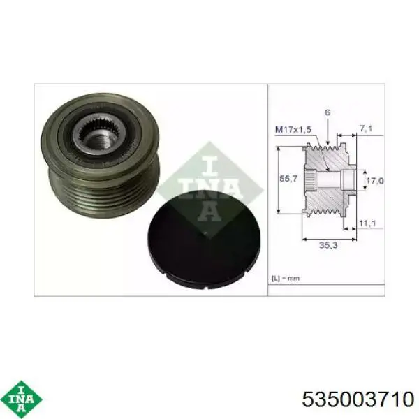 Шків генератора ZN5506 ZEN