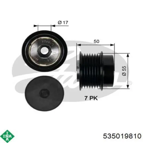 Інерційний шків INA 535019810 ціна, від 64.40 USD